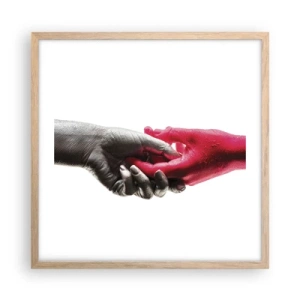 Plakat w ramie jasny dąb - Razem, choć inni - 50x50 cm