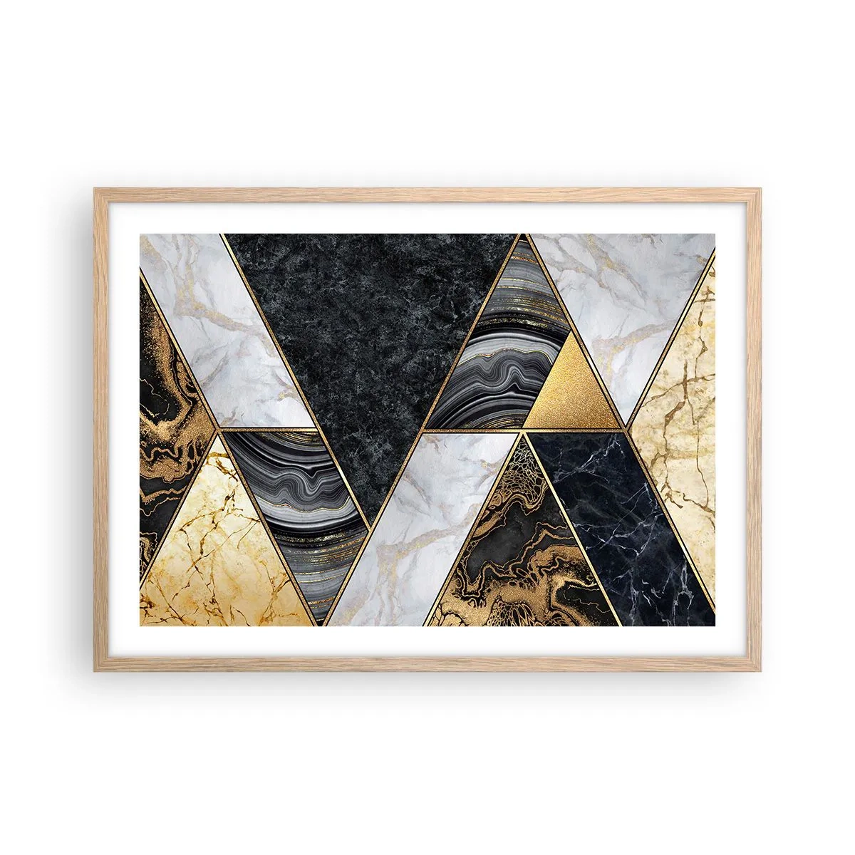 Plakat w ramie jasny dąb - Kamień przy kamieniu - 70x50 cm