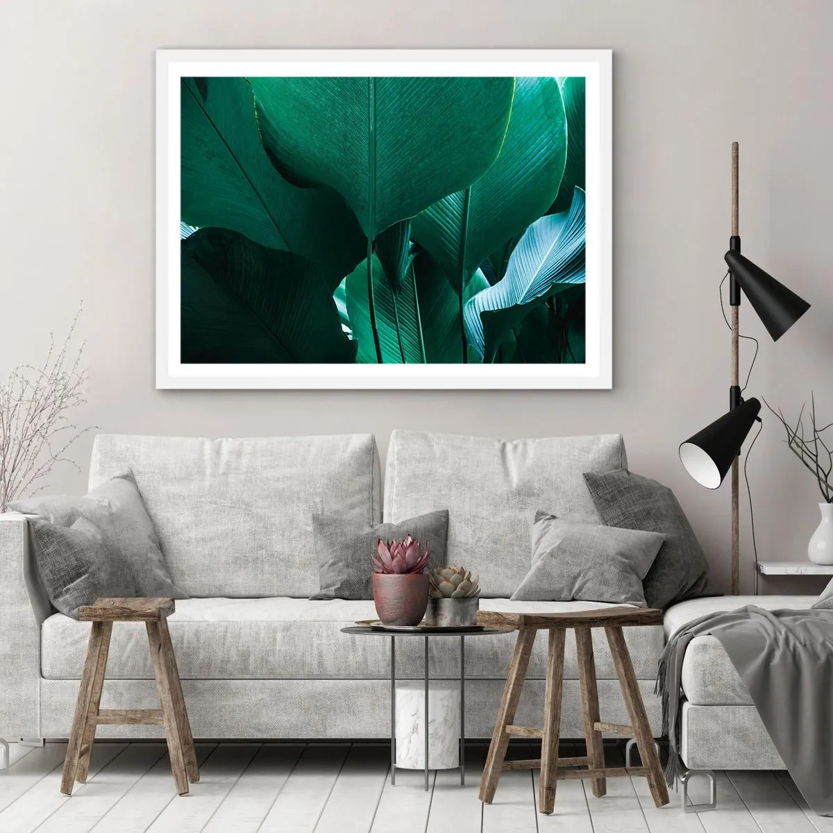 Plakat w białej ramie - Zwrócone do światła - 91x61 cm