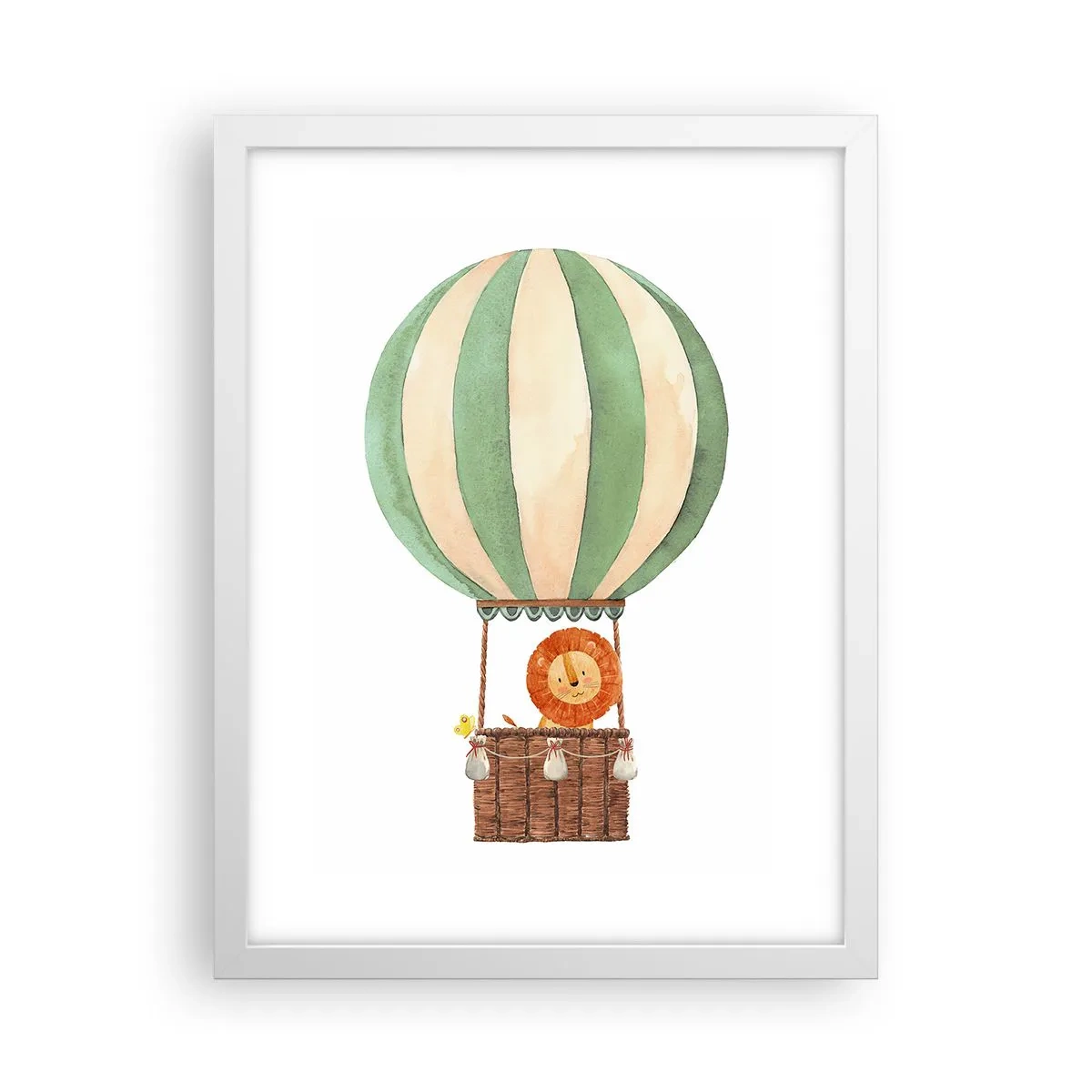 Plakat w białej ramie - Podróże Leona - 30x40 cm