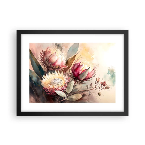 Plakat w czarnej ramie - Z profilu i en face - 40x30 cm