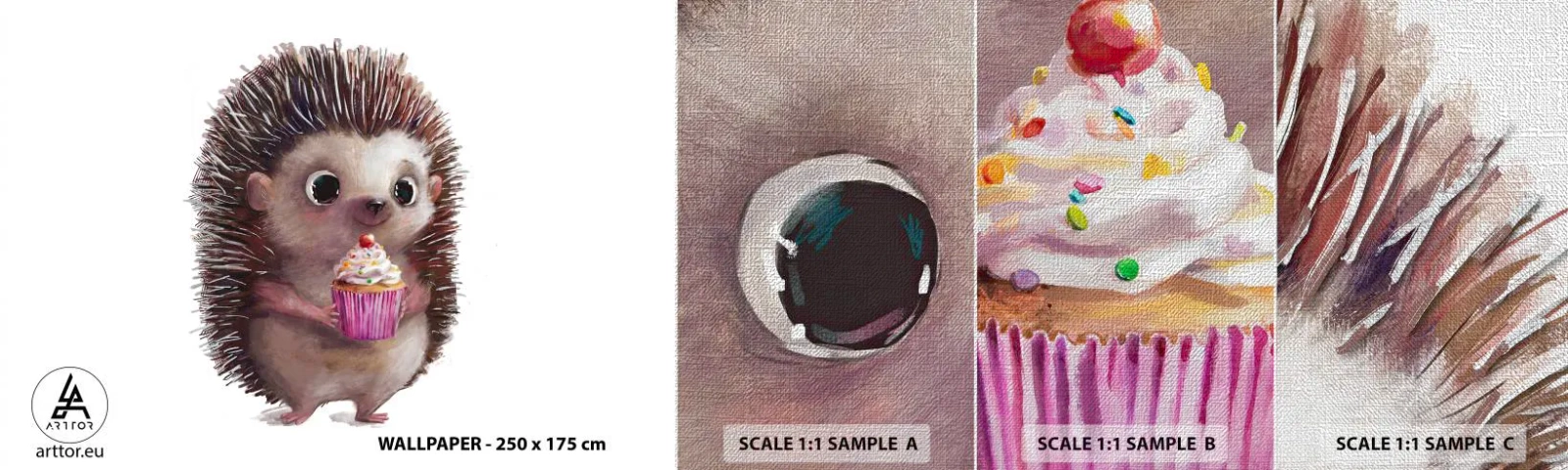 Fototapeta Próbka Premium Canvas - Święto jest co dzień - Dla Dzieci, Jeż, Bajka - 100x30 cm