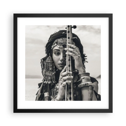 Plakat w czarnej ramie - Sama muzyka orientu - 40x40 cm