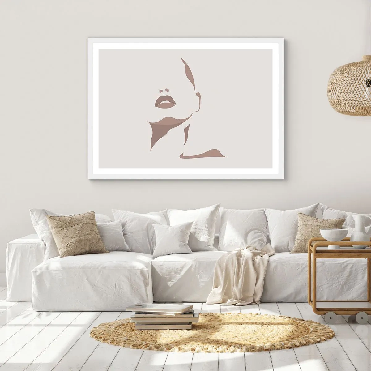 Plakat w białej ramie - Stworzona ze światła i cienia - 70x50 cm