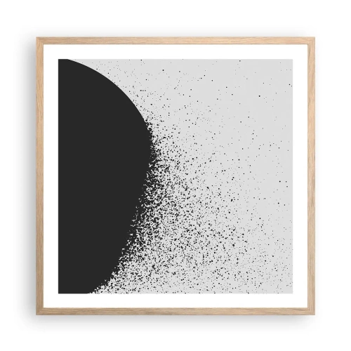 Plakat w ramie jasny dąb - Ruch cząsteczek - 60x60 cm