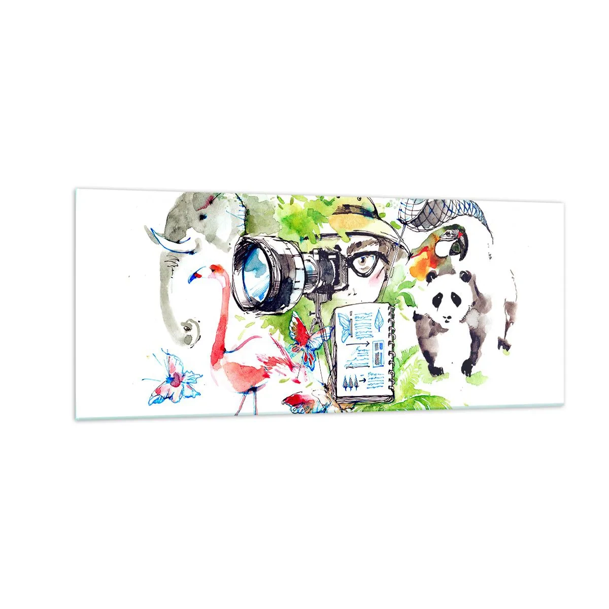 Obraz na szkle - W obiektywie podróżnika - 100x40 cm