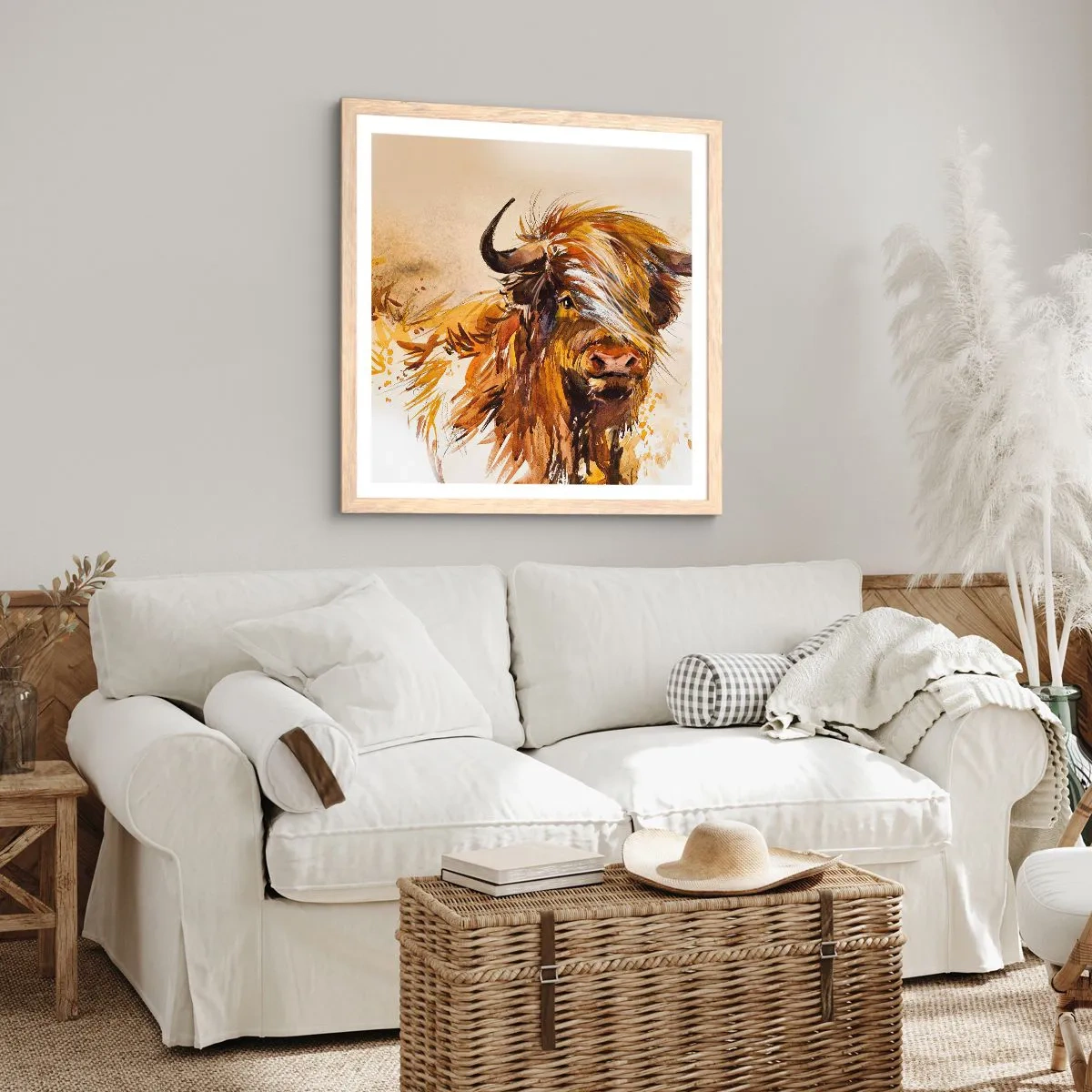 Plakat w ramie jasny dąb - Duma łowcy - 40x40 cm