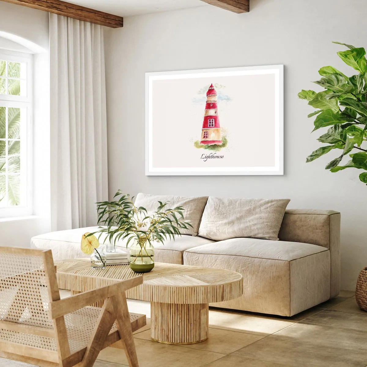 Plakat w białej ramie - Wokół zawsze pogoda - 91x61 cm