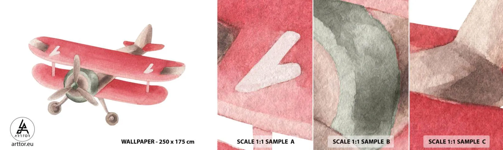 Fototapeta Próbka Standard Eco - Gotowy do wysokich lotów - Samolot, Dziecięcy, Vintage - 100x30 cm