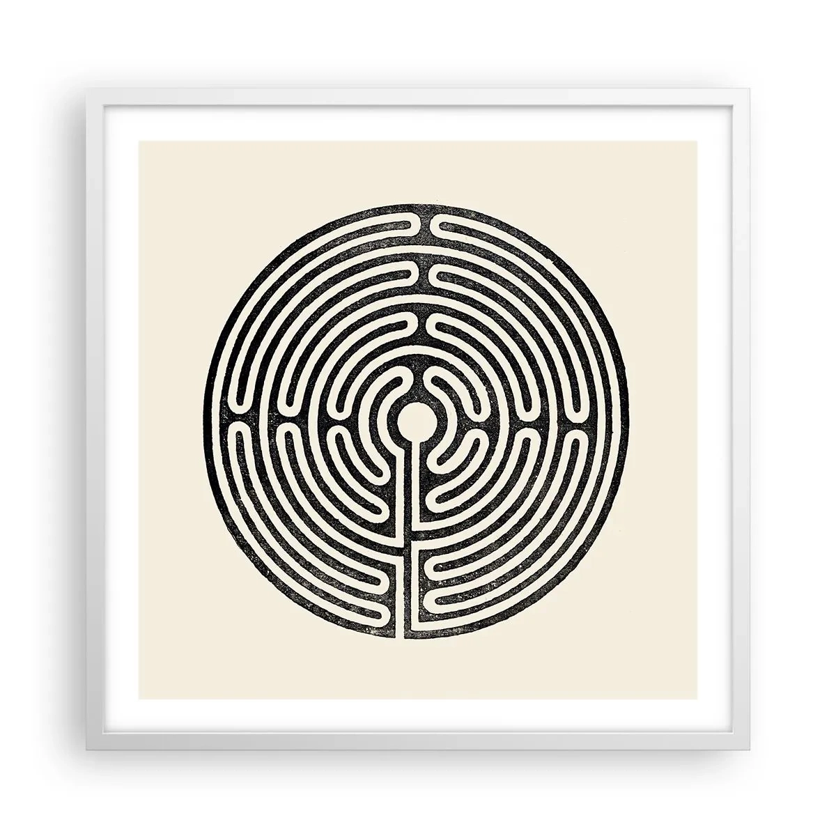 Plakat w białej ramie - Tajemniczy porządek - 60x60 cm