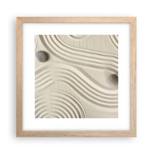 Plakat w ramie jasny dąb - Dotyk ciepła - 30x30 cm