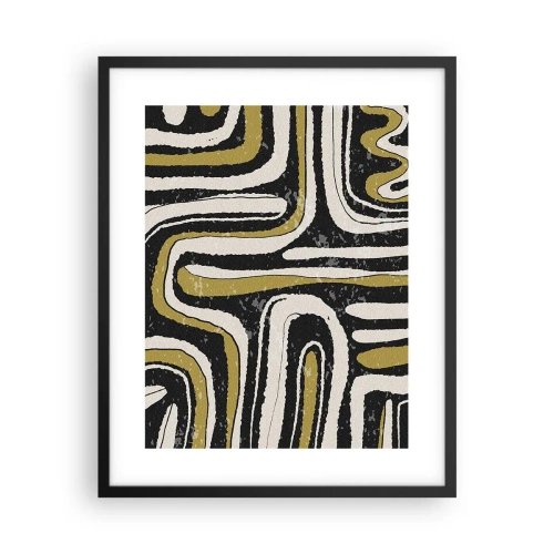 Plakat w czarnej ramie - Kompozycja: trakty i zaułki - 40x50 cm
