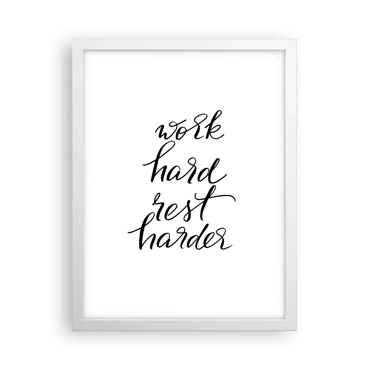 Plakat w białej ramie - Życiowa równowaga - 30x40 cm