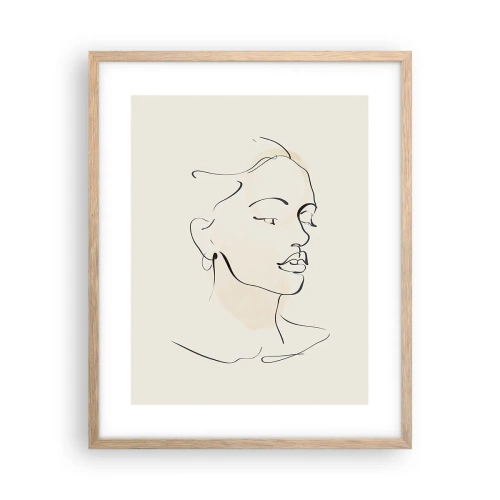 Plakat w ramie jasny dąb - Pewną kreską - 40x50 cm