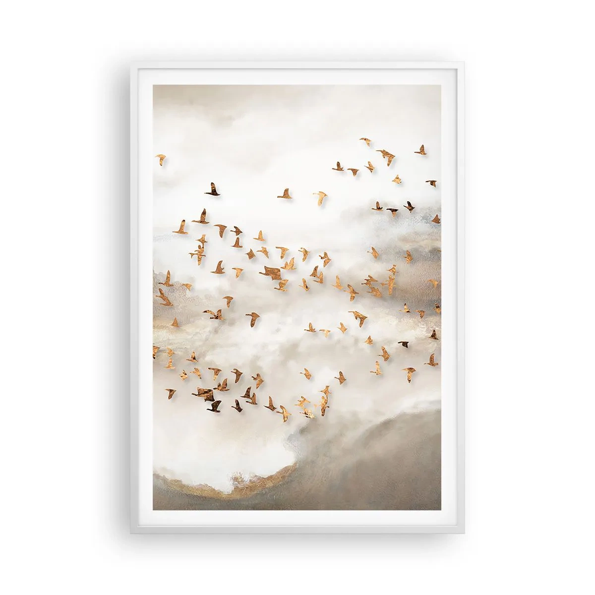 Plakat w białej ramie - Już czas… - 70x100 cm