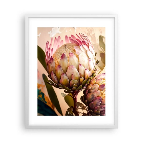Plakat w białej ramie - Czule objęte - 40x50 cm