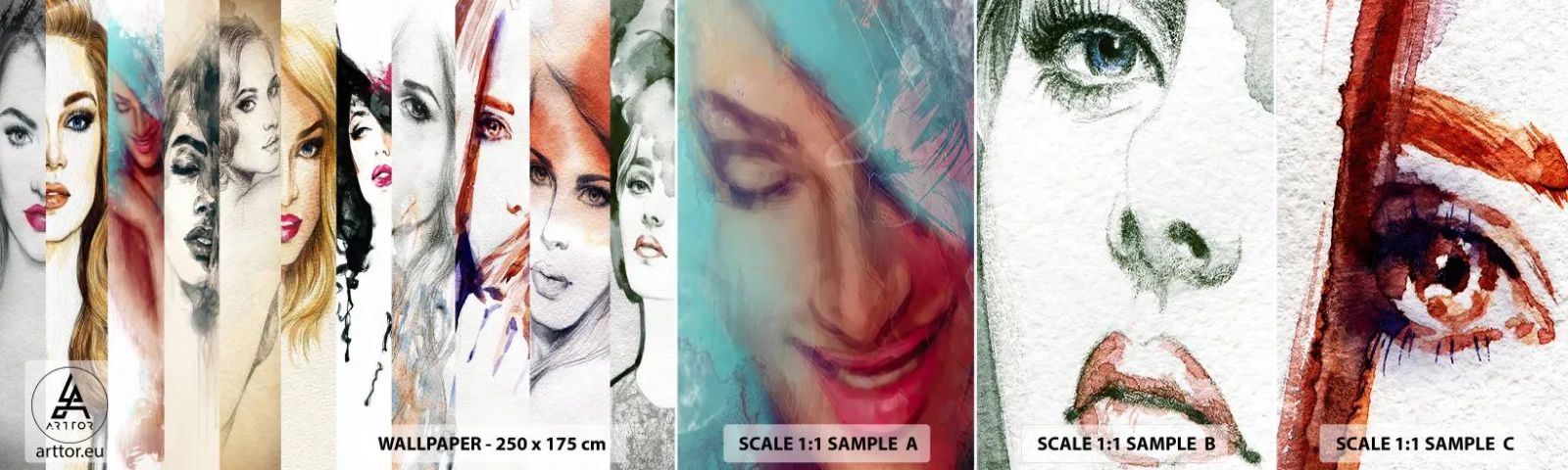 Fototapeta Próbka Samoprzylepna Deluxe Sticker - I zawsze to TY - Kobieta, Twarz Kobiety, Portret - 100x30 cm