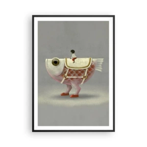 Plakat w czarnej ramie - Ryboński jeździec - 70x100 cm