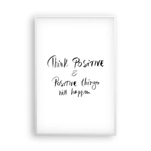 Plakat w białej ramie - Jak żyć? - 61x91 cm