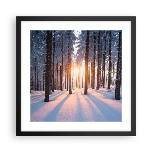 Plakat w czarnej ramie - Wyraźnie czarno na białym - 40x40 cm