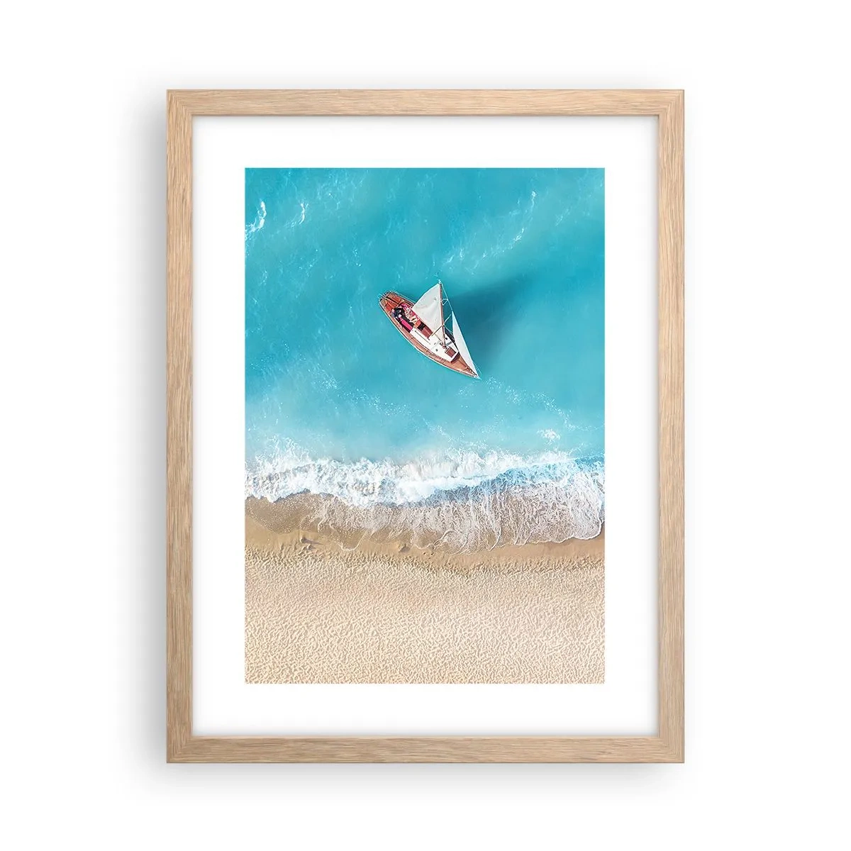 Plakat w ramie jasny dąb - Na granicy błękitu i złota - 30x40 cm