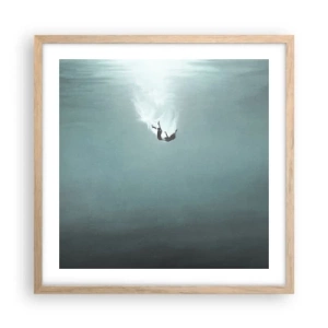 Plakat w ramie jasny dąb - W objęciach oceanu - 50x50 cm