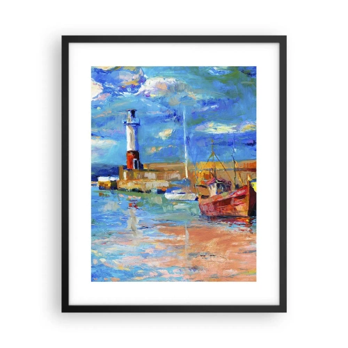 Plakat w czarnej ramie - Popołudnie w tęczowej zatoce - 40x50 cm