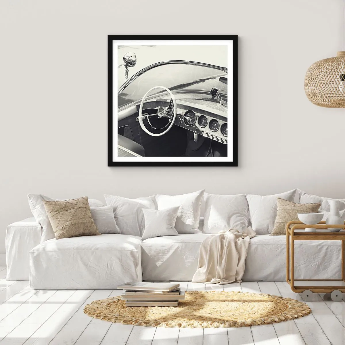 Plakat w czarnej ramie - Pogoda dla bogaczy - 60x60 cm