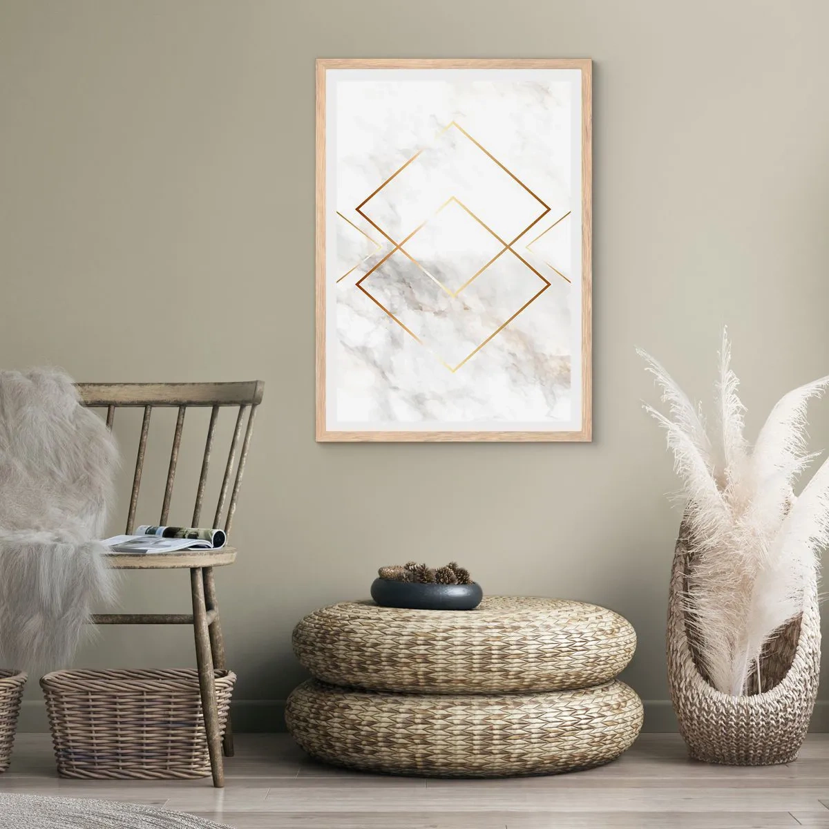 Plakat w ramie jasny dąb - Widok na nieskończoność - 70x100 cm