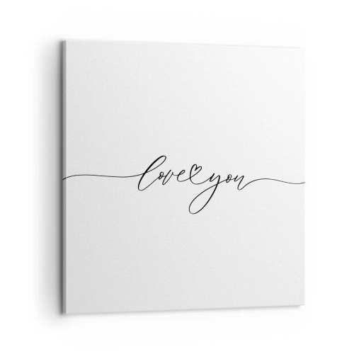 Obraz na płótnie - Czarno na białym - 60x60 cm