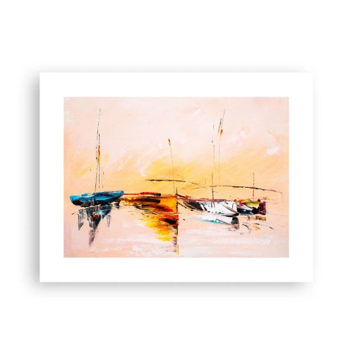 Plakat - Wieczór w przystani - 40x30 cm
