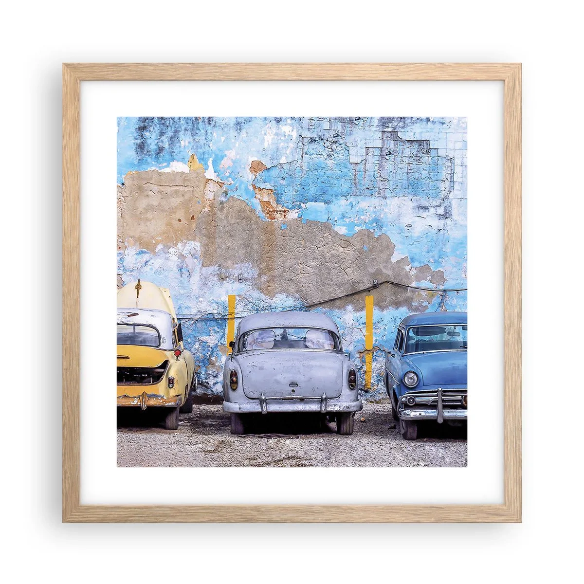 Plakat w ramie jasny dąb - Spotkanie weteranów - 40x40 cm