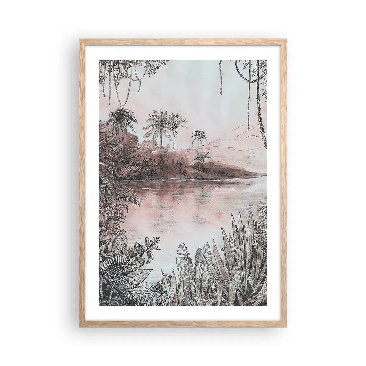 Plakat w ramie jasny dąb - XIX-wieczny pamiętnik odkrywcy - 50x70 cm