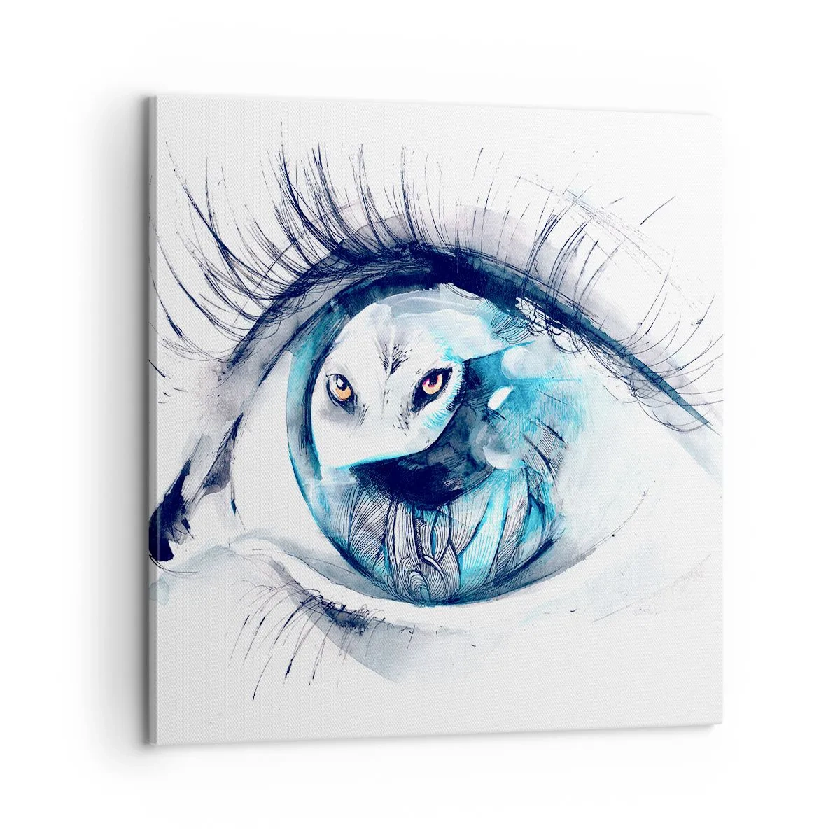 Obraz na płótnie - Oko w oko z dzikością - 60x60 cm