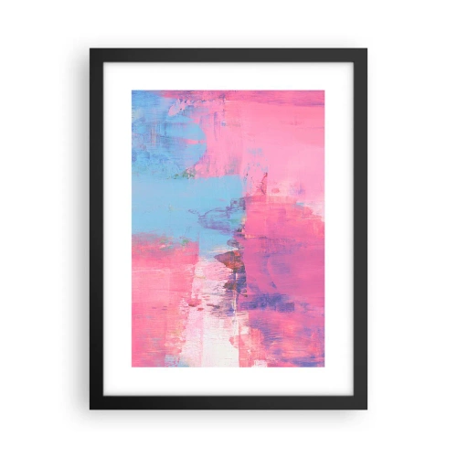 Plakat w czarnej ramie - Róż, błękit i szczypta światła - 30x40 cm