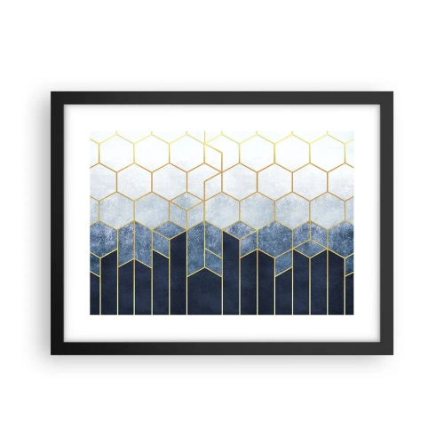 Plakat w czarnej ramie - Kompozycja w synkopowym rytmie - 40x30 cm