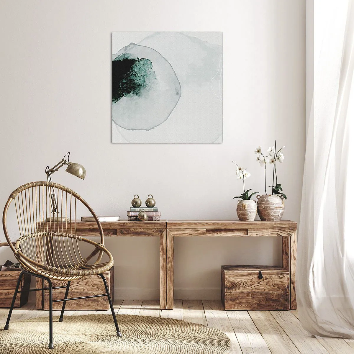 Obraz na płótnie - W kropli wody - 50x50 cm