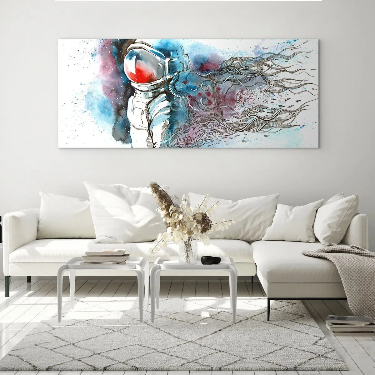 Obraz na szkle - Sam na sam z kosmosem - 100x40 cm