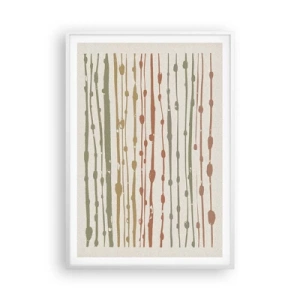 Plakat w białej ramie - Muzyczny zapis barw - 70x100 cm