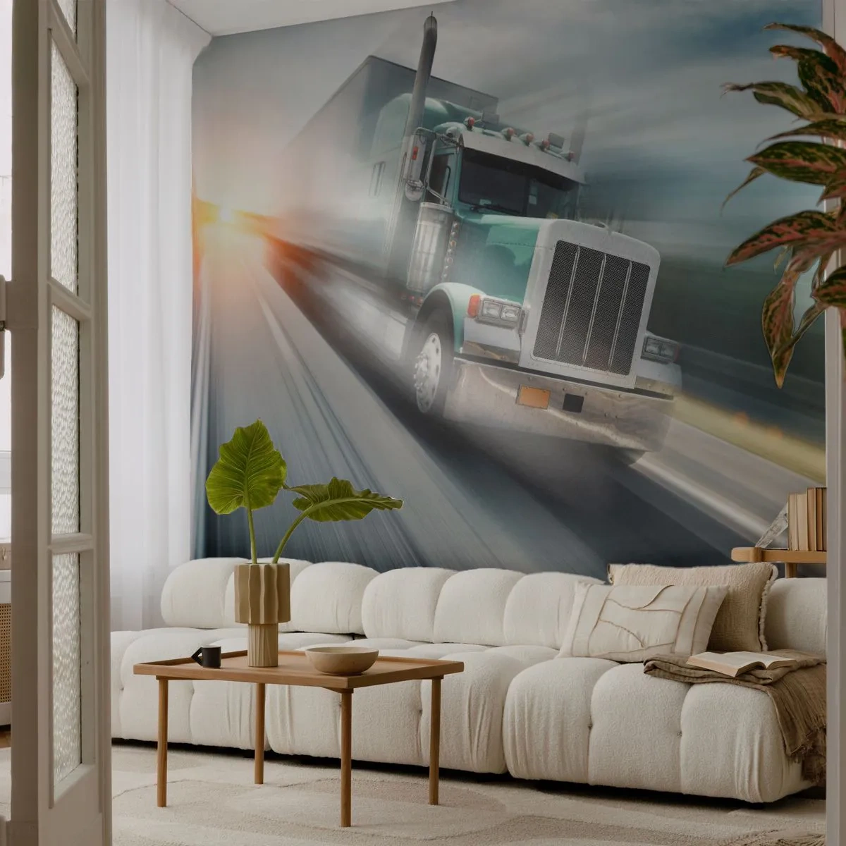 Fototapeta Premium Sand - Amerykański olbrzym w pędzie - Ciężarówka, Motoryzacja, Transport - 350x256 cm