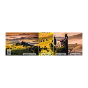 Fototapeta Próbka Samoprzylepna Deluxe Sticker - Arkadia - pejzaż toskański - Krajobraz, Toskania, Winnice - 100x30 cm