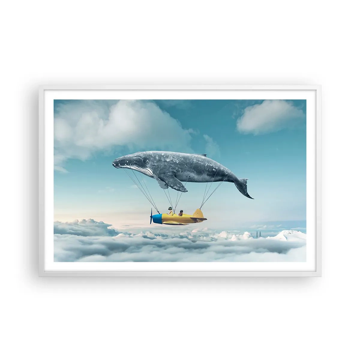 Plakat w białej ramie - Dlaczego nie? - 91x61 cm