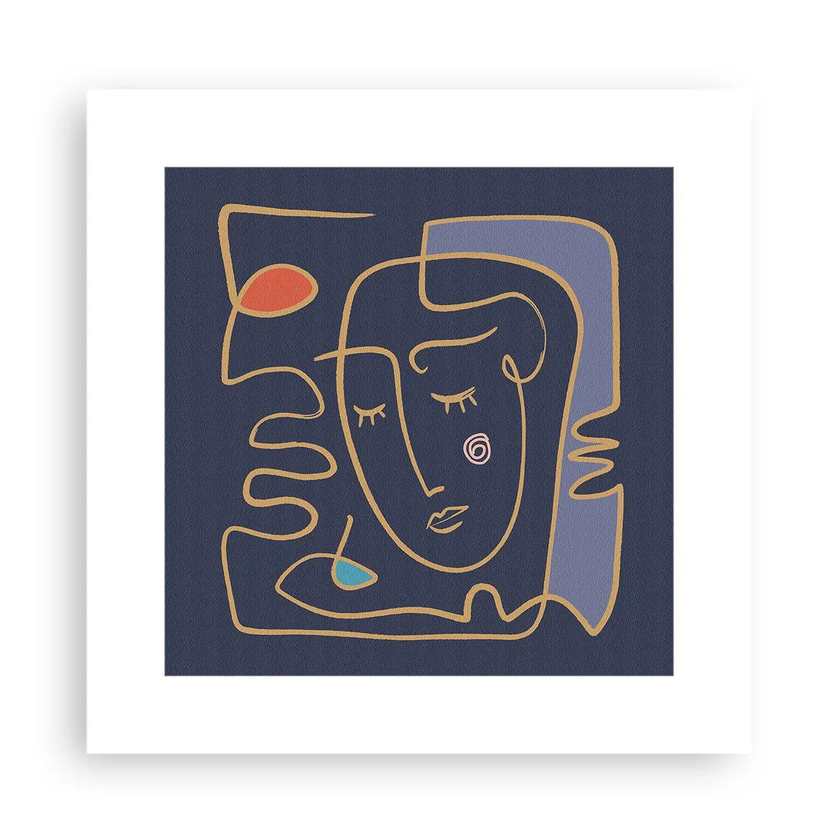 Plakat - W zamyśleniu - 30x30 cm