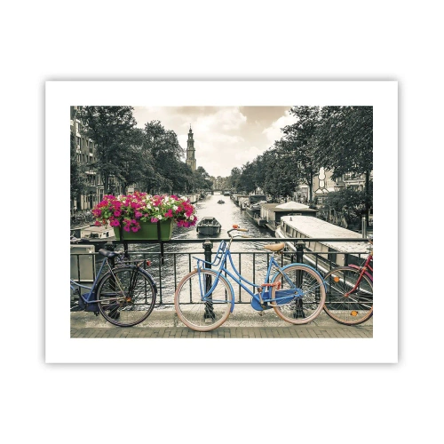 Plakat - Kolory amsterdamskiej ulicy - 50x40 cm