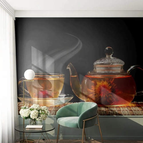 Fototapeta Premium Canvas - Magia i sztuka parzenia herbaty - Herbata, Dzbanek Do Herbaty, Filiżanka Do Herbaty - 350x256 cm