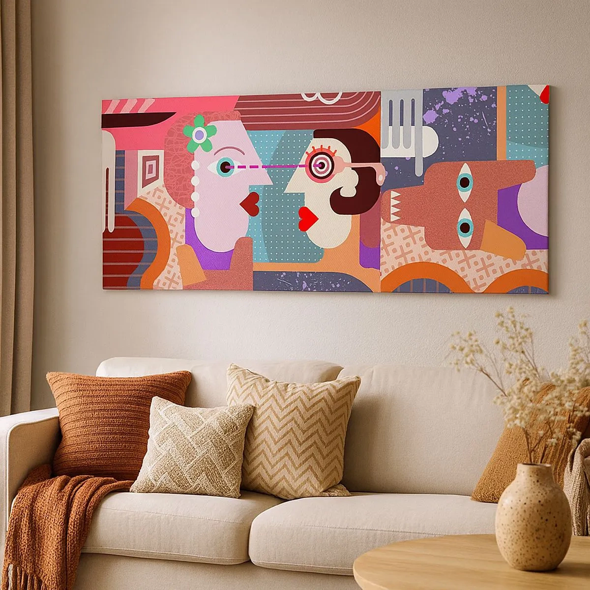 Obraz na płótnie - Oko w oko - 100x40 cm