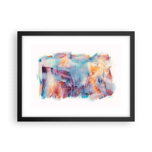 Plakat w czarnej ramie - Kolorowy bałagan - 40x30 cm