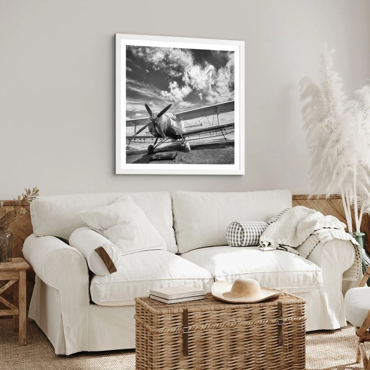 Plakat w białej ramie - Nie mogę się doczekać! - 50x50 cm