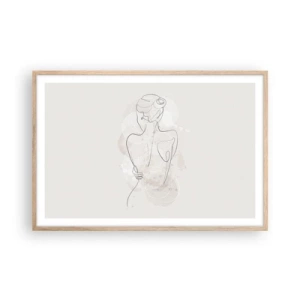 Plakat w ramie jasny dąb - Jak czuły instrument - 91x61 cm