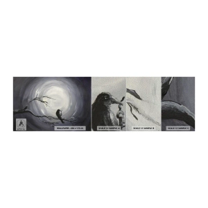 Fototapeta Próbka Premium Sand - Klucz do tajemnicy nocy - Abstrakcja, Wrona, Ptak - 100x30 cm